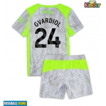 Manchester City Josko Gvardiol #24 3rd trikot Kinder 2025-26 Kurzarm (+ Kurze Hosen)